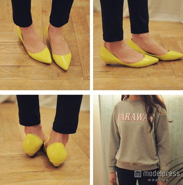 エナメルポインテッドトゥローヒールパンプス「NETSTAR」3,700円（税込）