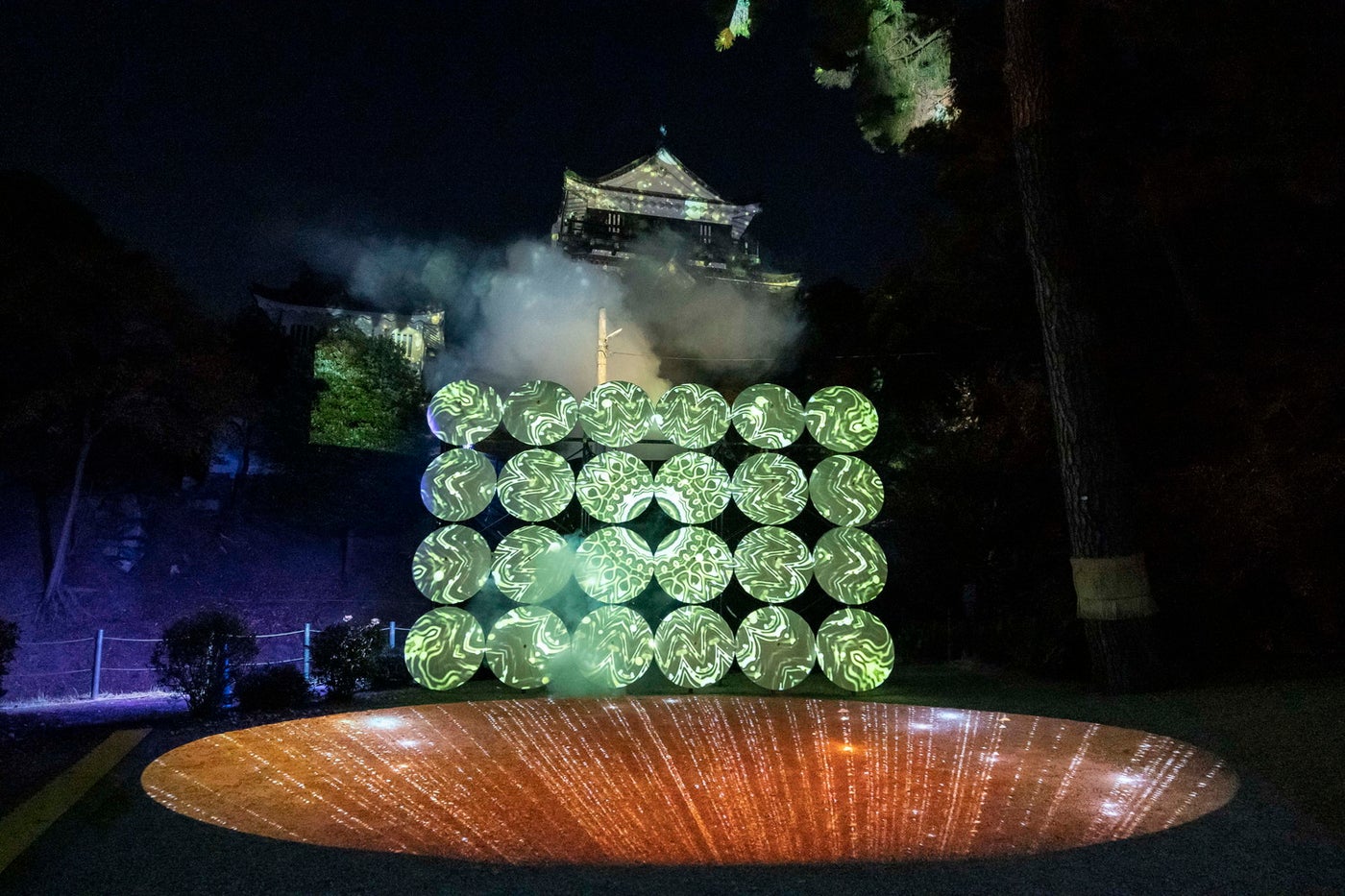 「岡崎公園デジタルライトアップ」開催風景／提供画像