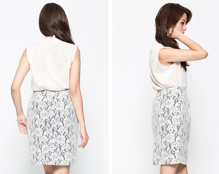 ハイネックノースリーブニット「riana」￥5,320(税込)