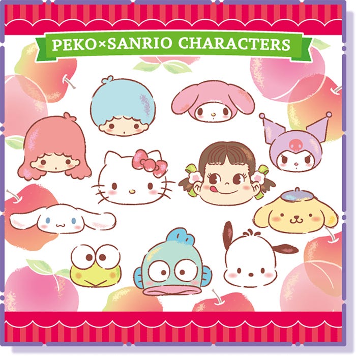 ペコちゃん×サンリオキャラクターズ(C)’24 SANRIO(C)’24 SANRIO/SEGATOYS(C)’24 SANRIO/SHOCHIKU  (C)’24 JMA Co., Ltd BP CHOCOLATE JAPANCD PC MMP,TX S/D·G SP-M S/T·F 著作(株)サンリオ