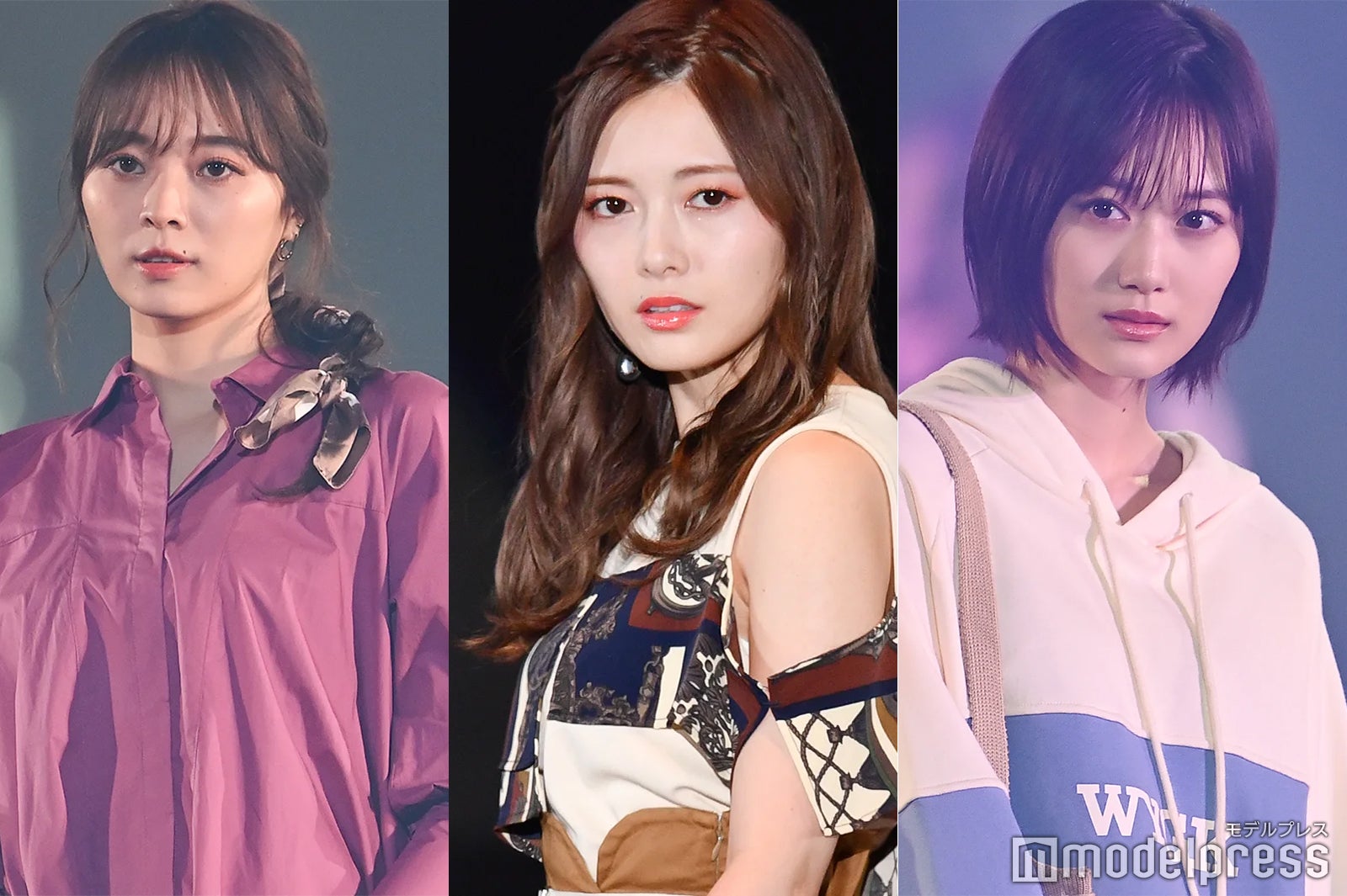 梅澤美波、白石麻衣、山下美月（C）モデルプレス