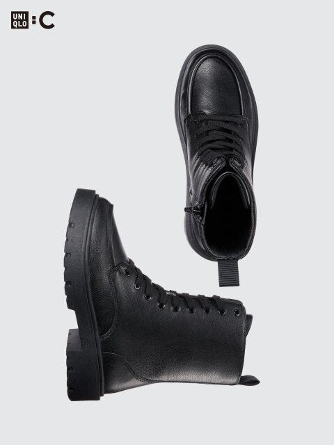 2025ユニクロ値下げ冬レースアップショートブーツ