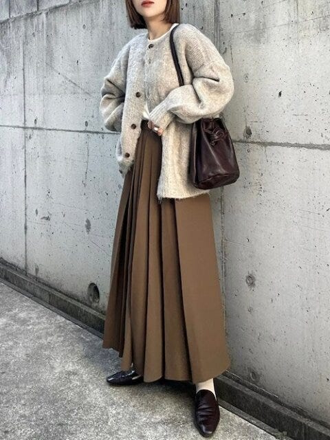 大人女子におすすめの冬スカートコーデ