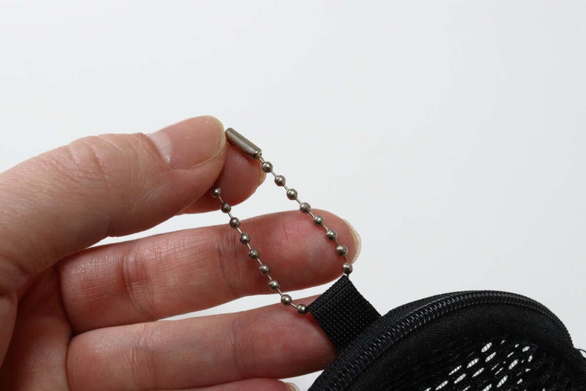 メッシュポーチ（丸）　ボールチェーン