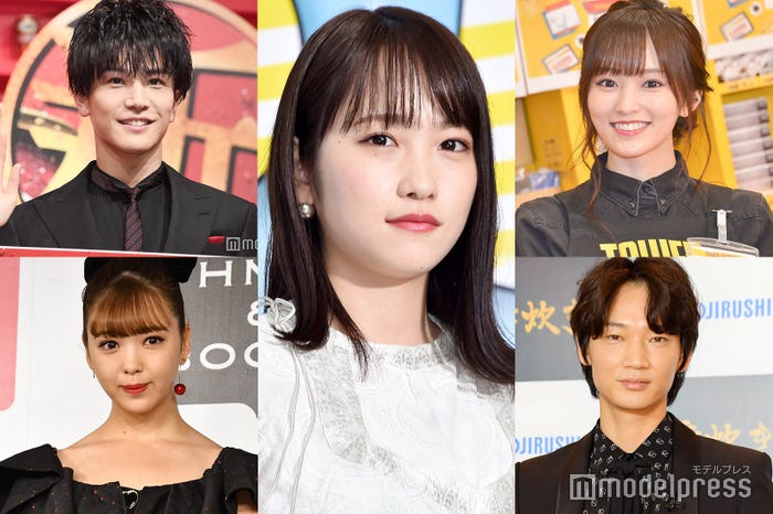 (中央)川栄李奈(左上から)岩田剛典、藤田ニコル(右上から)山本彩、綾野剛(C)モデルプレス