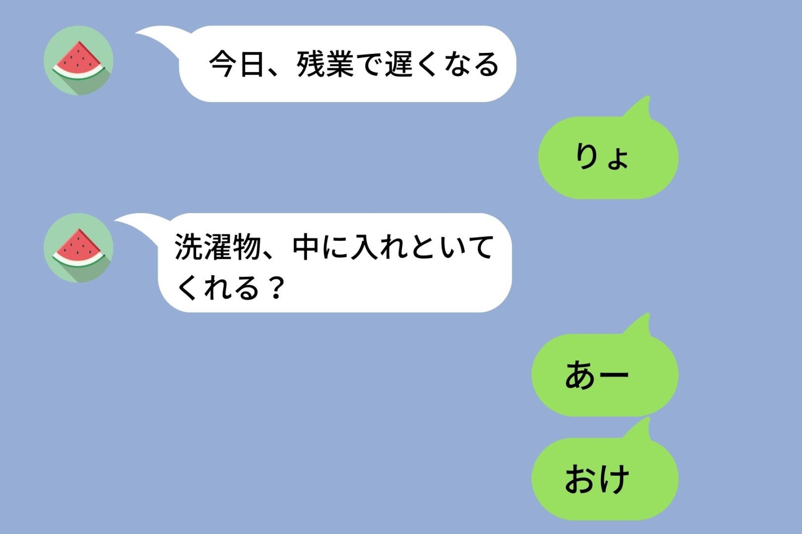 「了解」だけのLINEが冷たいと妻に文句を言った→自分の返信が「おけ」「りょ」だらけだった