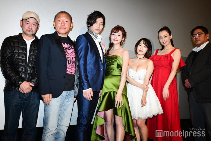 仁科貴、けーすけ、青柳尊哉、明日花キララ、天木じゅん、平塚千瑛、藤原健一監督 (C)モデルプレス