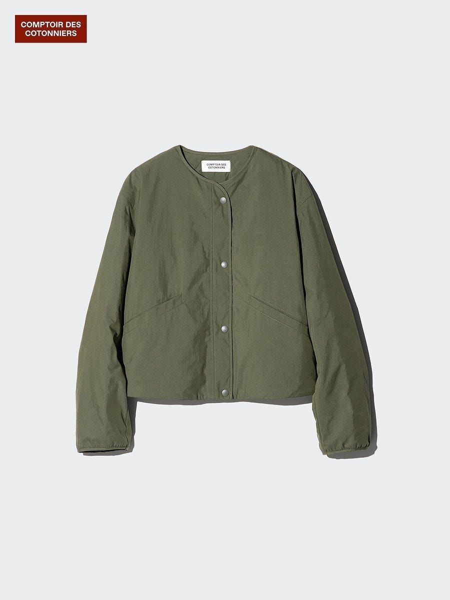 ユニクロ コットンブレンドパデッドジャケット ユニクロのコットンブレンドパデッドジャケット