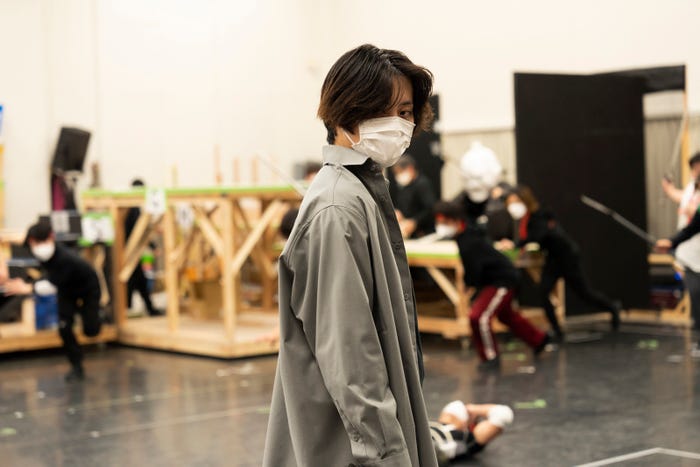 牧島輝/舞台「キングダム」稽古場より (提供写真)