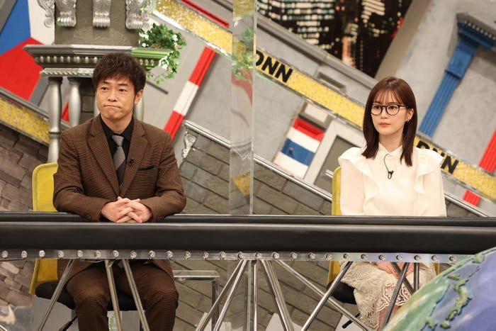 (左から)陣内智則、生田絵梨花 (C)フジテレビ