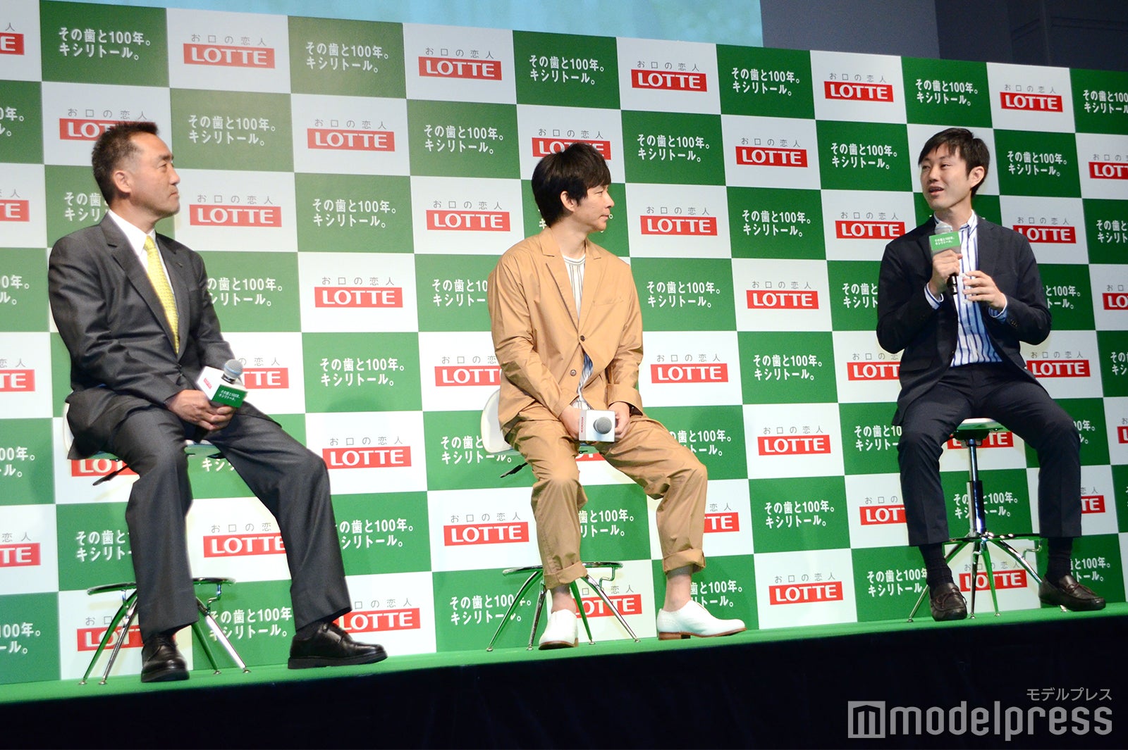 イベントではトークショーも（左から）羽村章教授、渡部建、石川善樹先生（C）モデルプレス