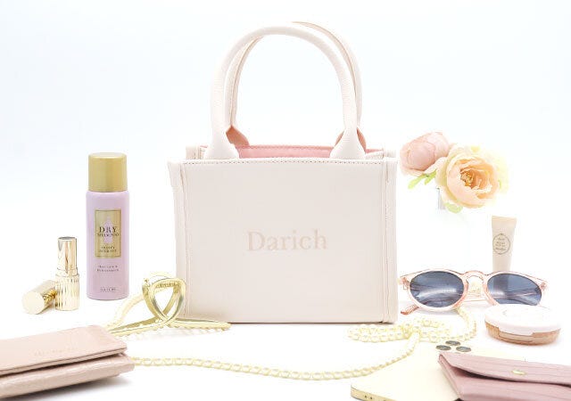 Darich［ダーリッチ］高見えする！大人ピンクな♥ショルダーストラップつきトートバッグ