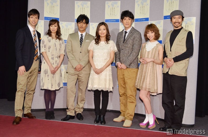 左から：パックン、坂下千里子、北村一輝、村治佳織、ココリコ田中直樹、くみっきー、渡部陽一