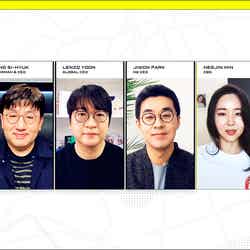 （左から）パン・シヒョク、ユン・ソクジュン、パク・ジウォン、ミン・ヒジン「NEW BRAND PRESENTATION」より （提供写真）