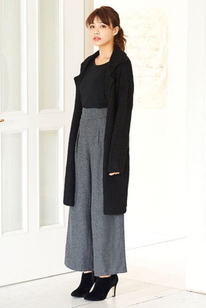 ヘリンボーンワイドパンツ「Re:EDIT by GALSTAR」2,998円（税込）／画像提供：Re:EDIT by GALSTAR