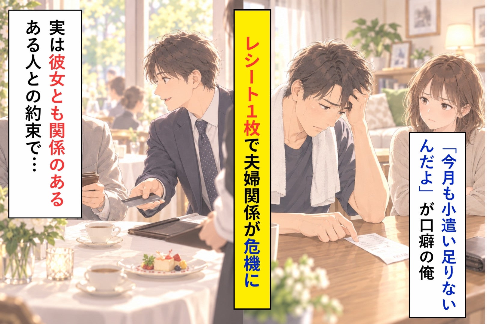 小遣いが足りないとこぼしていた俺が、フレンチの会計で「ここは僕に出させてください」と譲らなかった理由