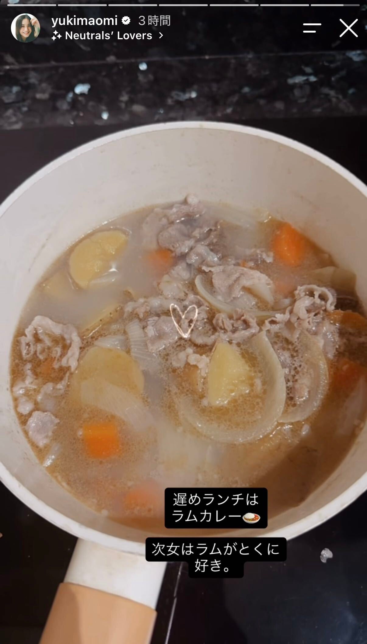優木まおみInstagramストーリーズより