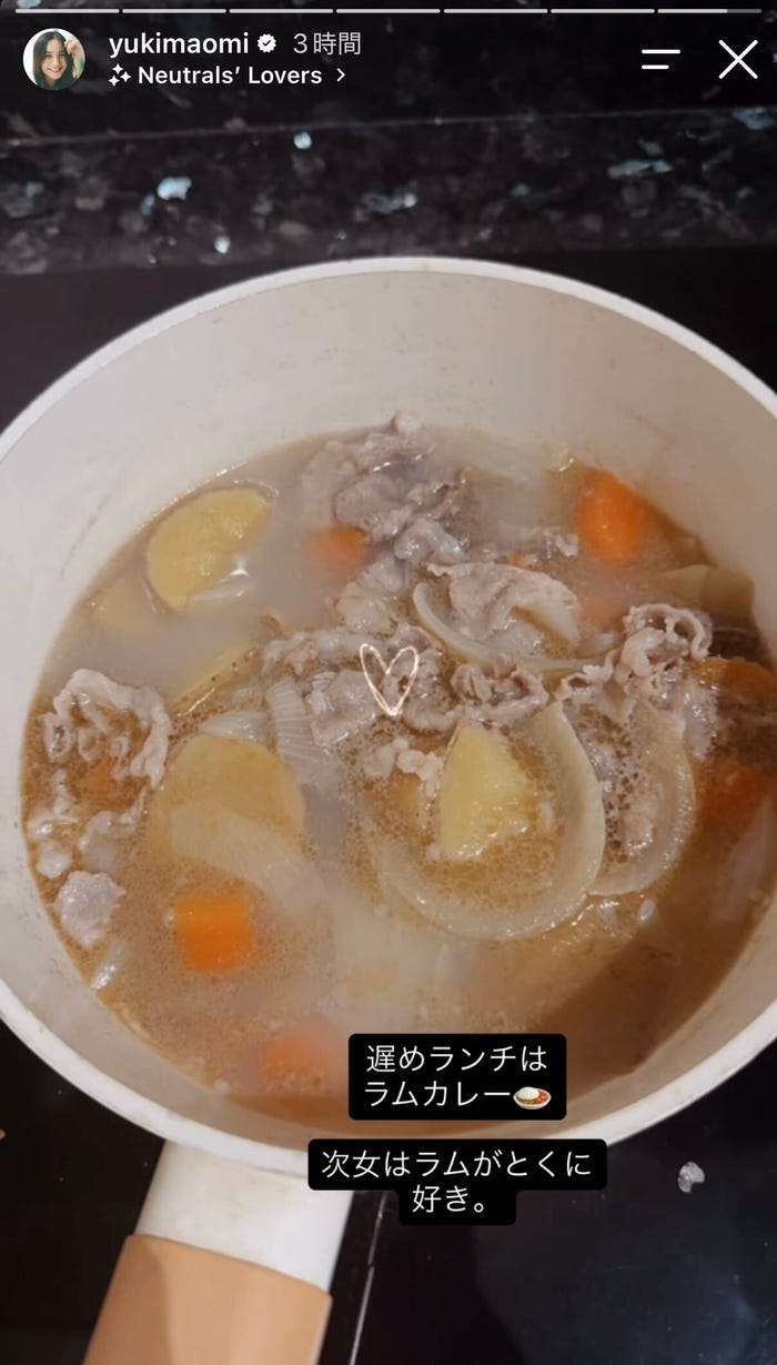 優木まおみInstagramストーリーズより
