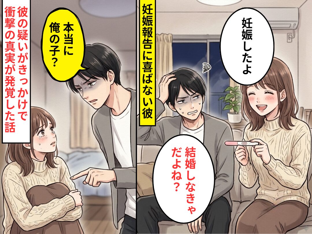 妊娠報告すると…「結婚しなきゃだよね？」喜ばない彼。数日後⇒「本当に俺の子？」彼の疑いがきっかけで【真実】が発覚した話