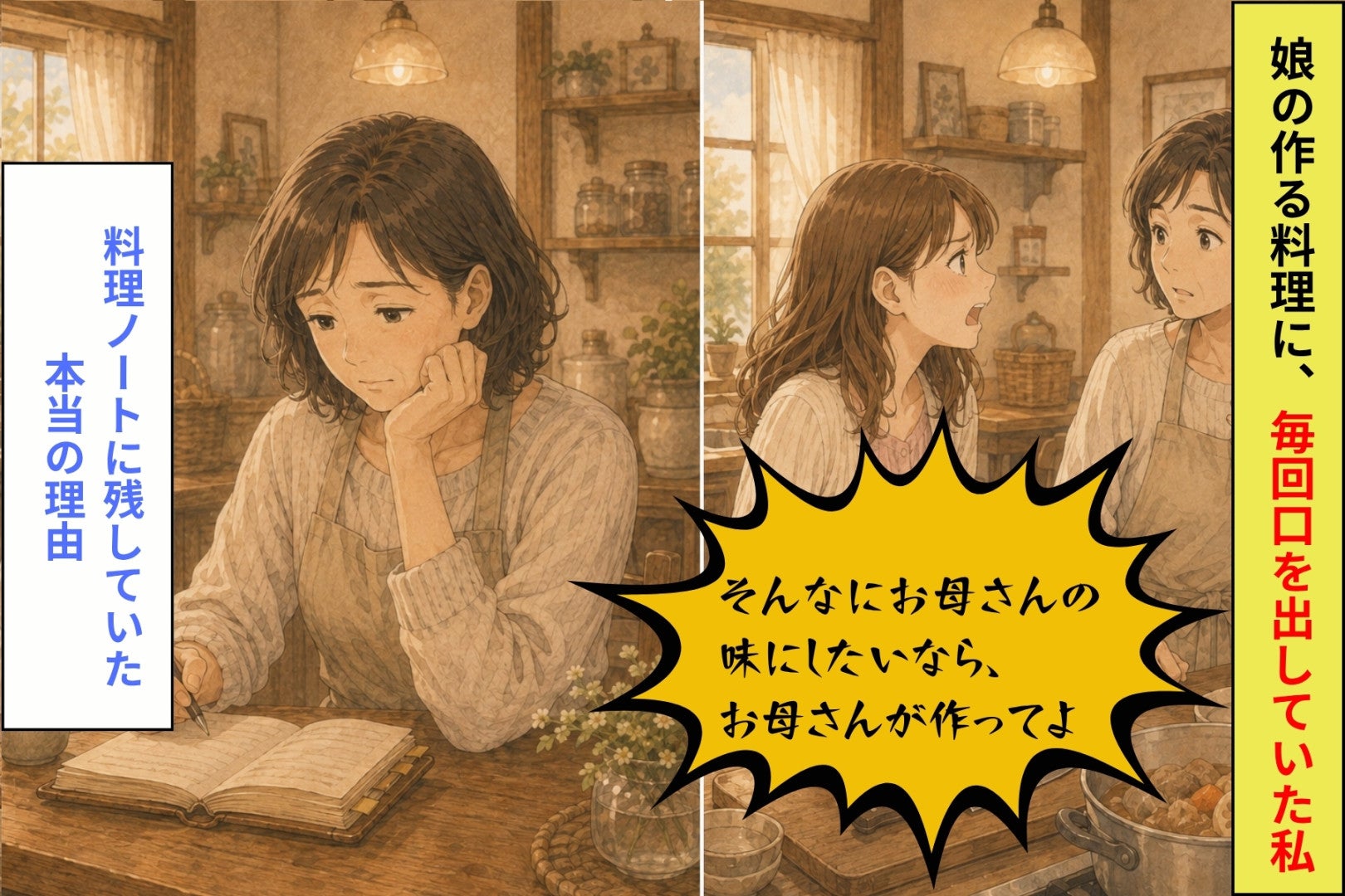 「お母さんが作ってよ」と言われた私。それでも料理ノートに日付を残していました