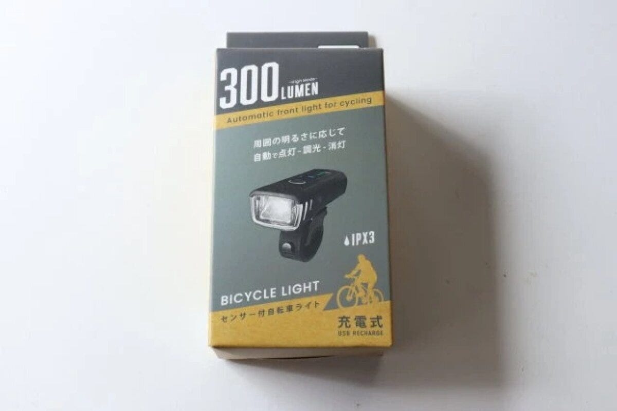 ダイソー センサー付き自転車ライト パッケージ ダイソー センサー付き自転車ライト パッケージ