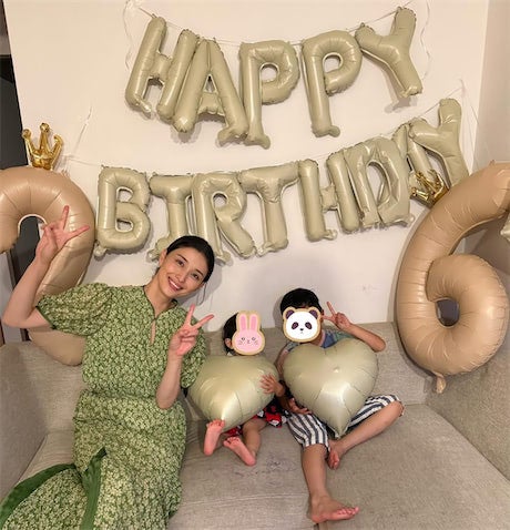 橋本マナミ、長男6歳＆長女2歳の誕生日を報告「兄妹そろって同じ誕生日でしたね」