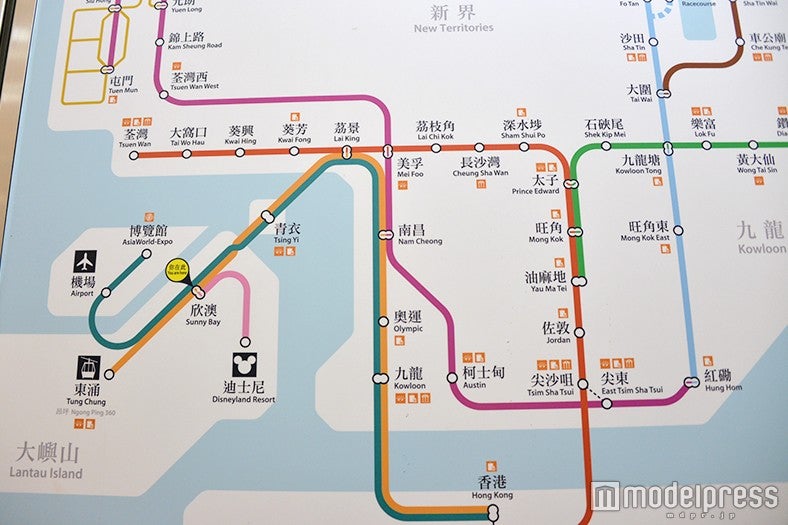 「香港ディズニーランド・リゾート」周辺図（C）モデルプレス