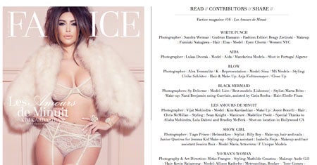 キム・カーダシアン、美バストをアピールするランジェリーで雑誌に登場