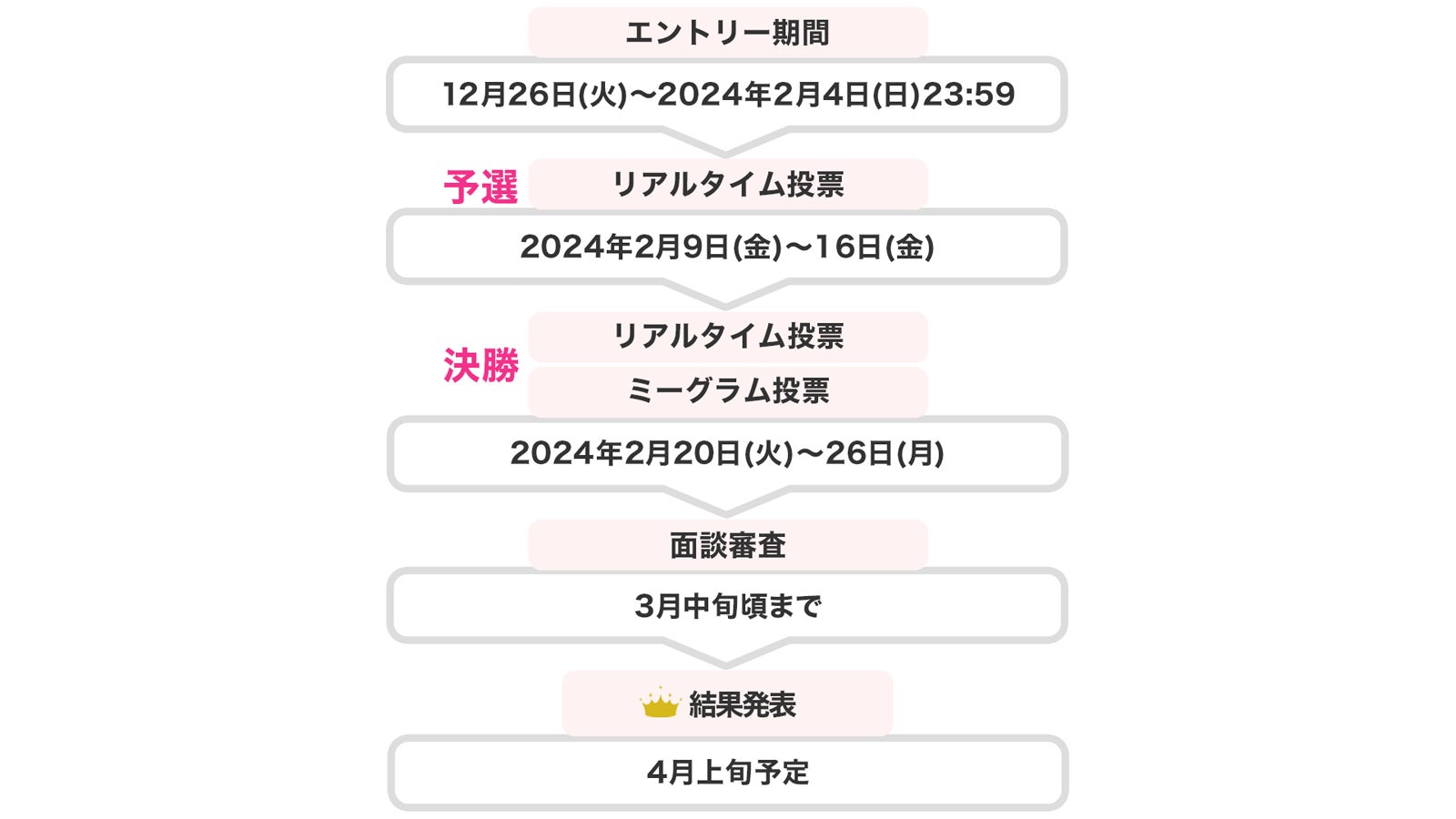 「モデルプレス 読者モデルオーディション 2024」スケジュール（C）モデルプレス