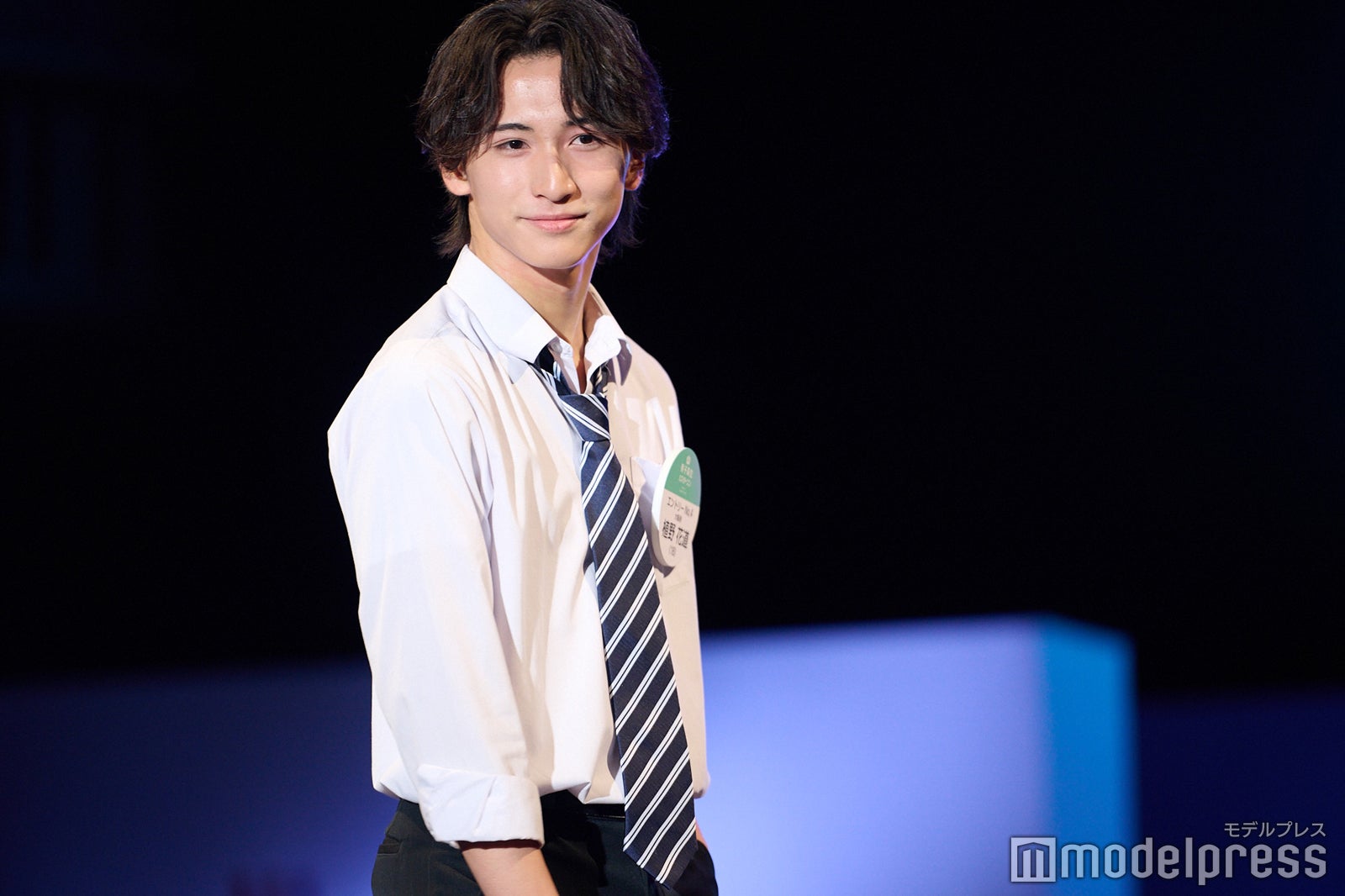 植野花道くん「男子高生ミスターコン2023」ファイナル審査の様子（C）モデルプレス
