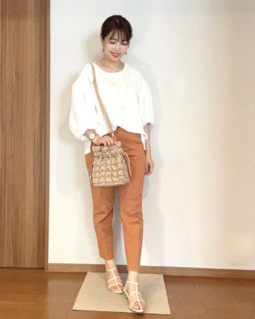 しまむら　コラボ　バッグ　コーデ　ぽこぽこ