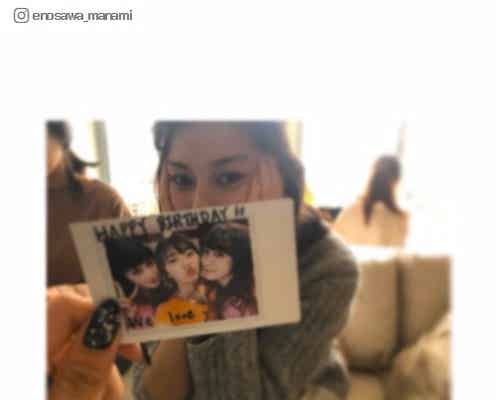 江野沢愛美、中条あやみ&藤井サチのサプライズに感激 ファンから反響「愛されてる」