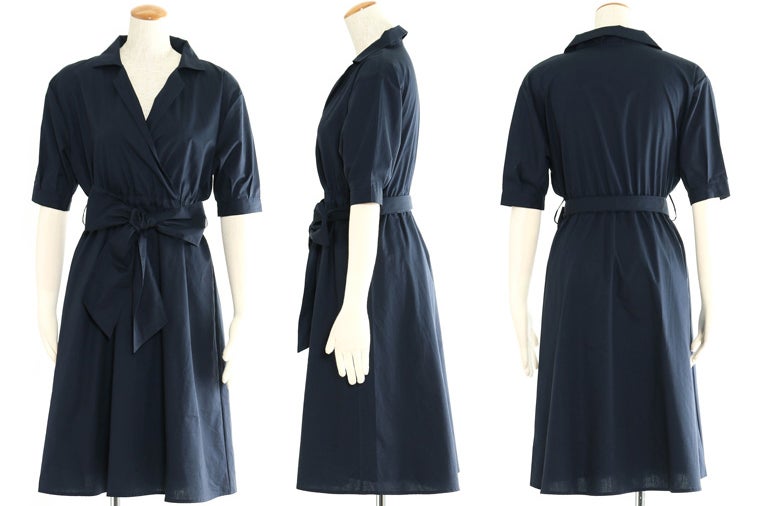 カシュクールウエストリボンシャツワンピース「salus」3,240円(税込3,500円)