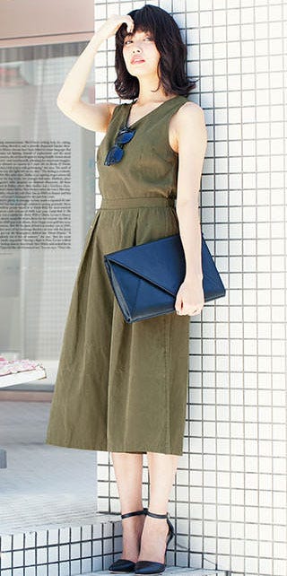 ピーチスキン生地ノースリーブ☆ガウチョオールインワン「神戸レタス」2590円(税込)/画像提供:神戸レタス