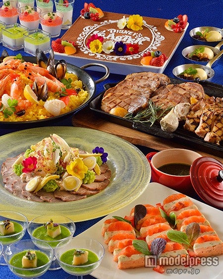 ホテルミラコスタ内「オチェーアノ」、ブッフェ（イメージ）／（C）Disney