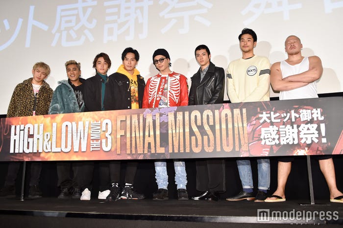 (左から)NAOTO、ELLY、佐藤寛太、山下健二郎、登坂広臣、山田裕貴、鈴木貴之、一ノ瀬ワタル(C)モデルプレス