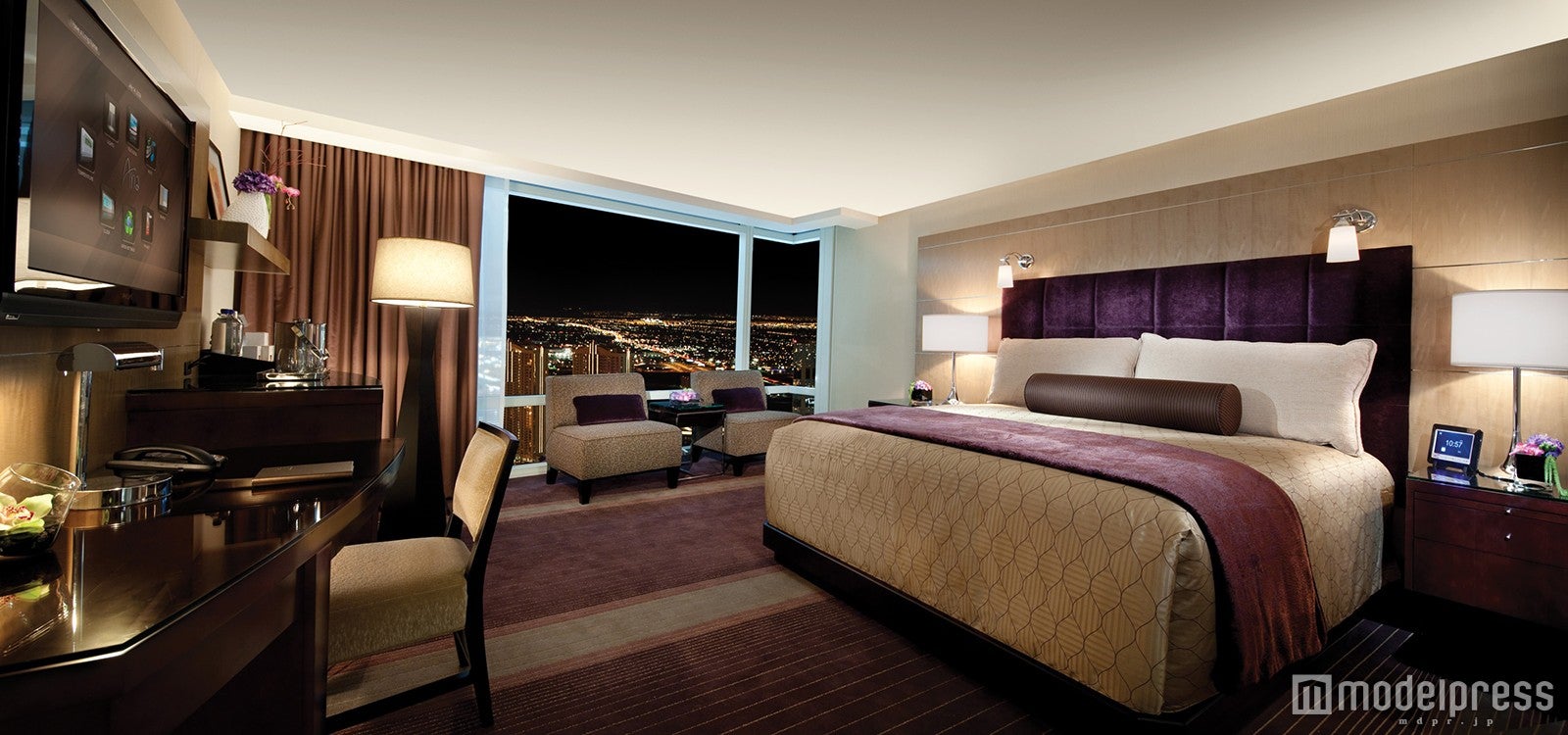ラグジュアリーな雰囲気の客室／＠MGM Resorts International