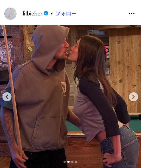 ジャスティン・ビーバーInstagramより