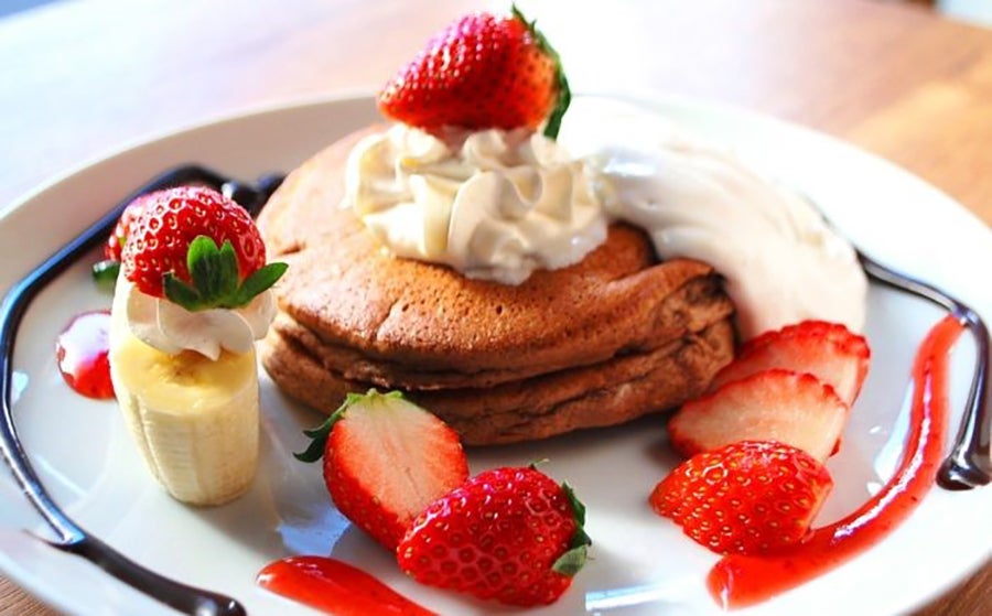 福カフェ 「チョコレートパンケーキ」