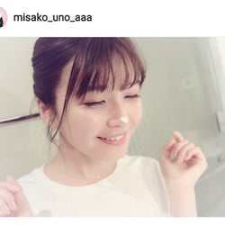 「まつ毛なっが」AAA宇野実彩子、鼻に“ちょこんと”クリーム写真公開に「可愛すぎない?」