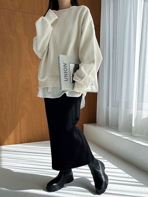 スウェット×スカート コーデ スウェット×スカートコーデ3