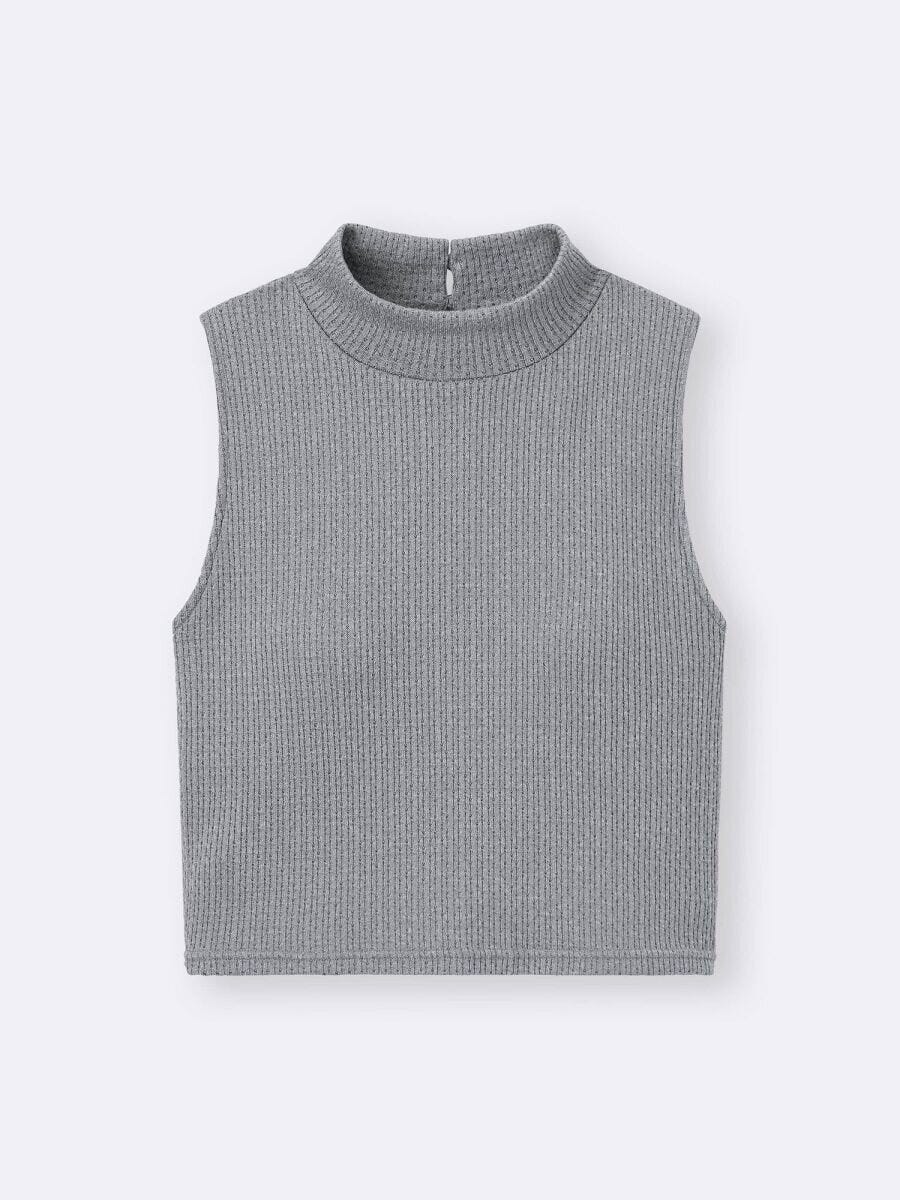 ブラフィールクロップドハイネックT 2026gu春値下げ大人女性おすすめブラフィールクロップドハイネックT