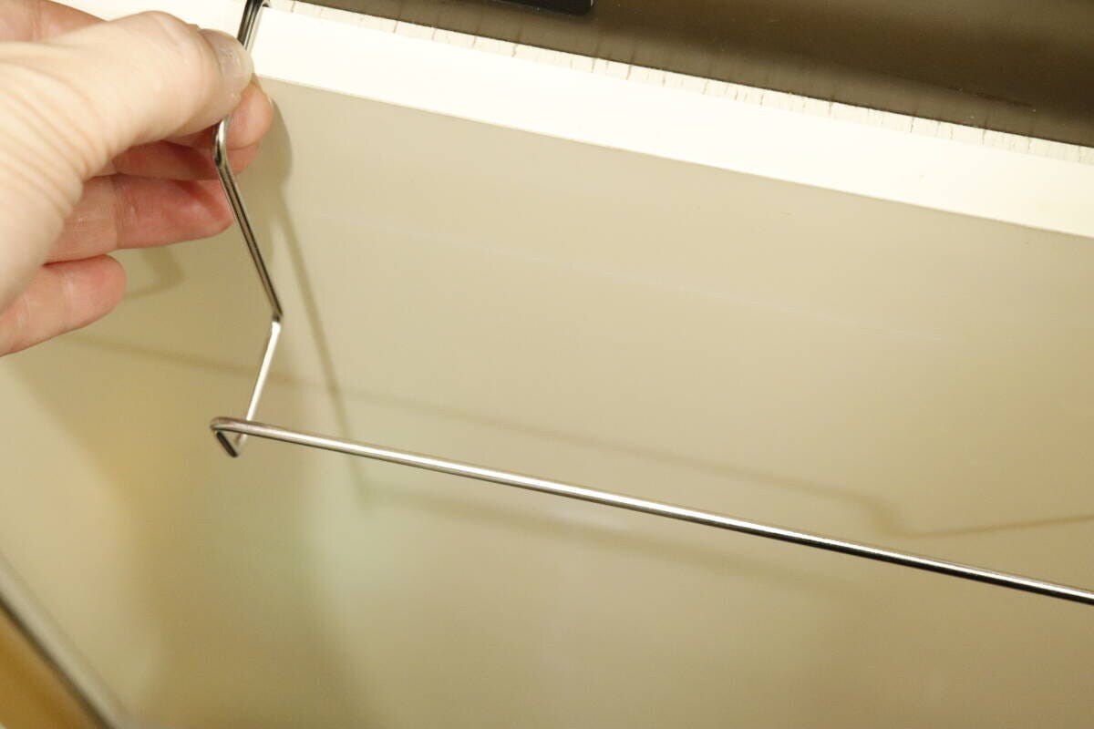 扉につけるステンレスフック　設置