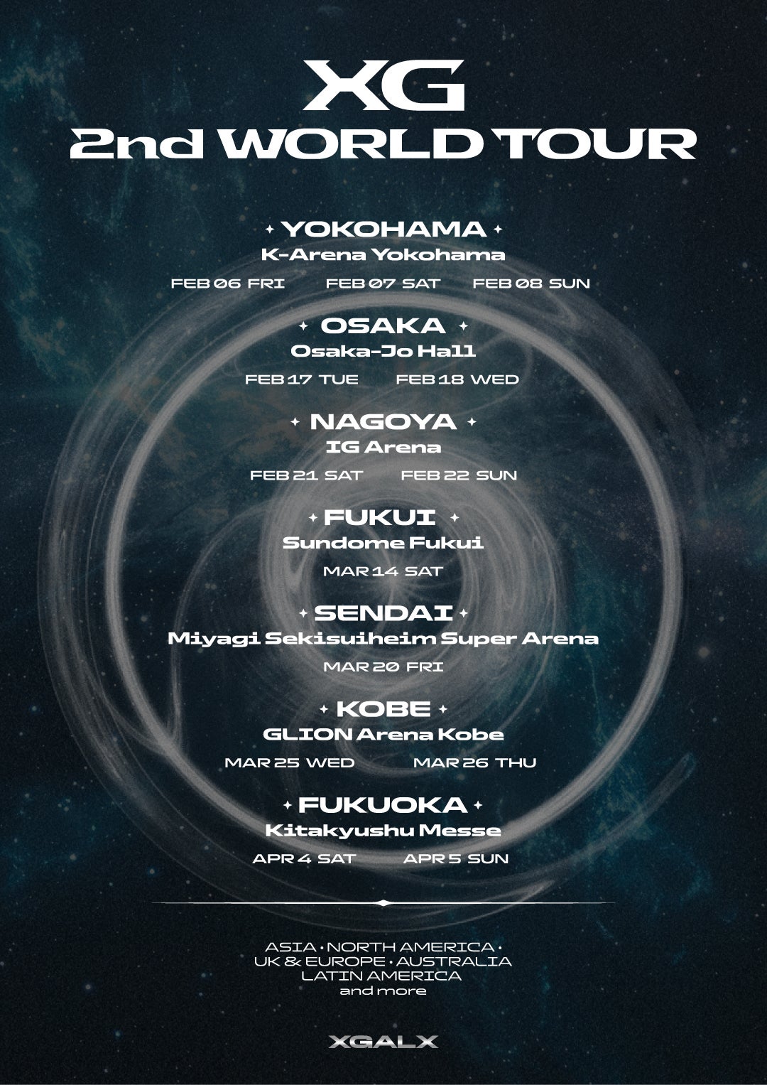 XG、自身2度目のワールドツアー開催を発表【国内公演日程】