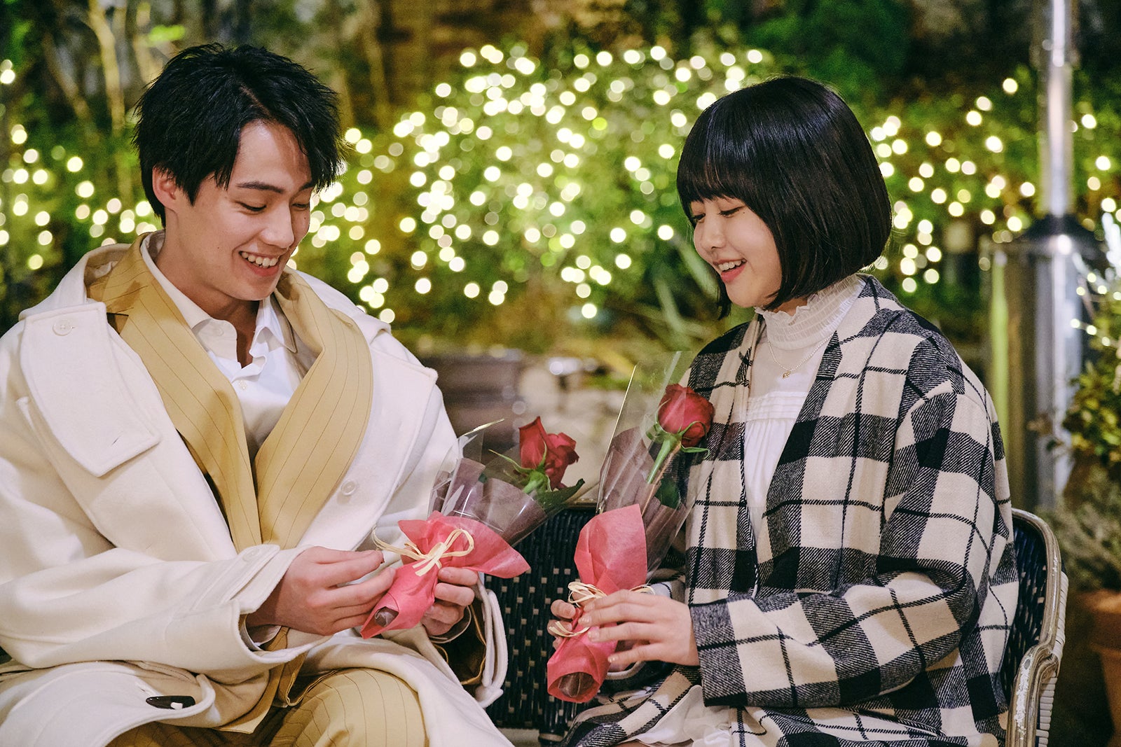 夏生大湖、ちせ「花束とオオカミちゃんには騙されない」第1話（C）AbemaTV, Inc.