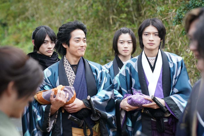 (左から)前田拳太郎、羽谷勝太、奥智哉、杢代和人「君とゆきて咲く~新選組青春録~」第14話より(C)テレビ朝日