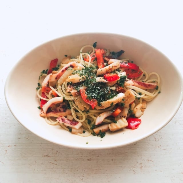 やわらか焼きいかパスタ