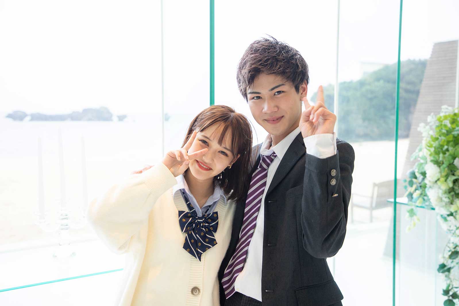 西綾乃、三島啓史「今日、好きになりました。-卒業編2021-」（C）AbemaTV, Inc.