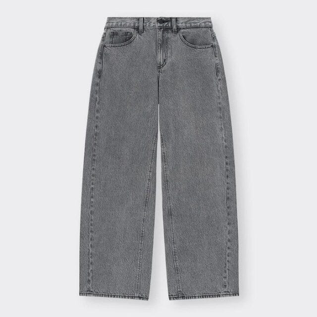 GU　ワイドパンツ　トレンド　ジーンズ　デニム