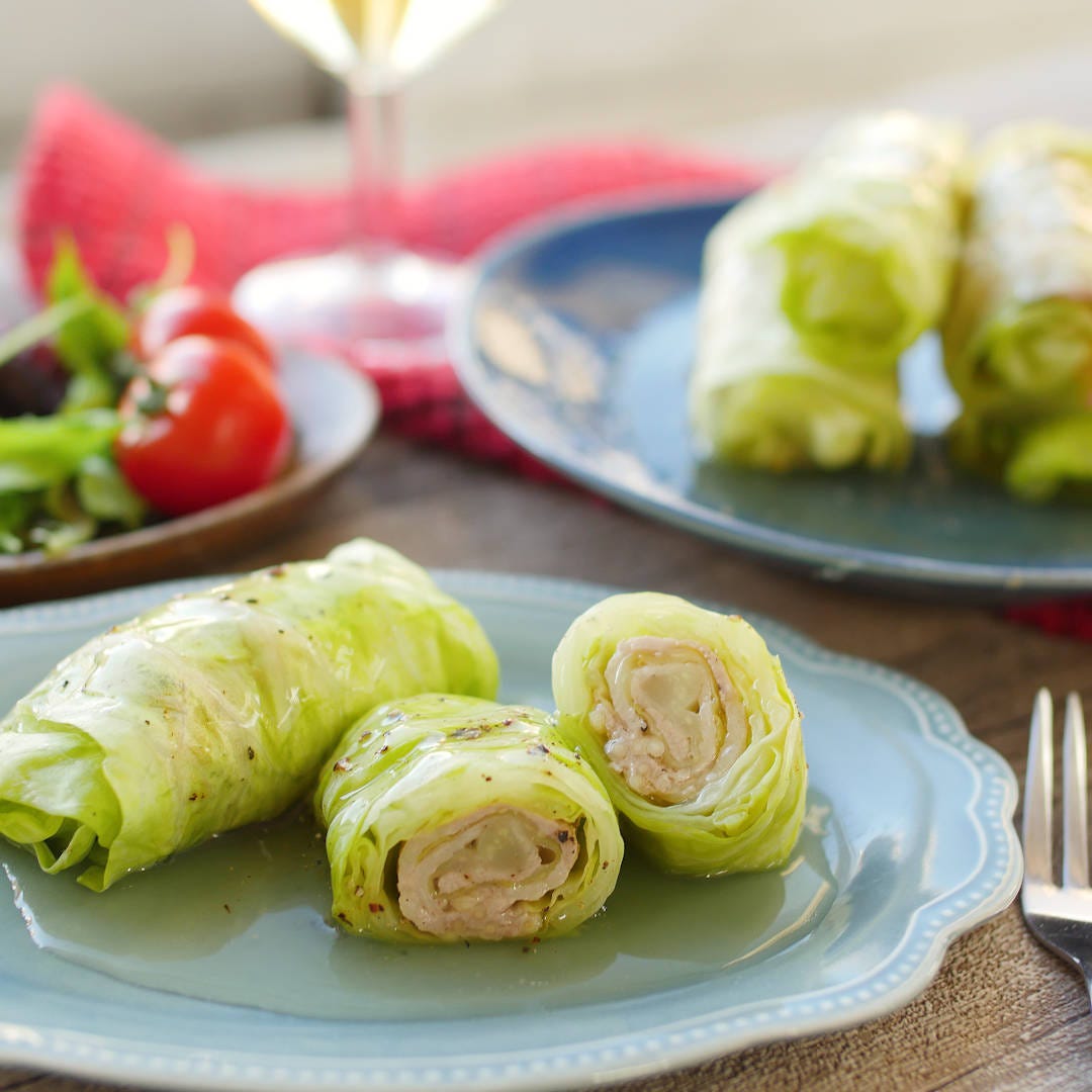 こねない煮込まない！「レンジで蒸しロールキャベツ」